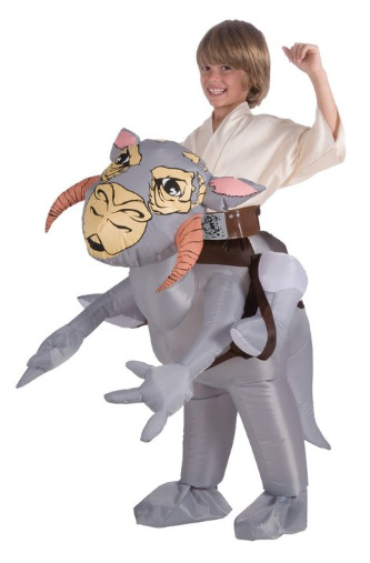 Inflatable Taun-taun Costume /// Check out all our other Star Wars costumes on our blog! #starwars #starwarsparty #maythefourthbewithyou #starwarsbirthday #starwarscostume #halloweencostume #tauntaun #luke #hansolo #hoth #cosplay maythefourthbewithyoupartyblog.com