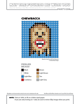 Chewbacca Wookiee Perler Pattern /// We add new patterns to our blog every week! Click the URL and follow us to make sure you don't miss any! /// Star Wars perler, hama bead, cross-stitch, knitting, Lego, pixel pattern /// Note: Patterns are ©, and your work must include © if posted, and can not be sold. See blog for complete ©. #pixel #pixelart #perler #perlerbeads #hama #hamabeads #starwars #crossstitch #lego #knitting #mosaic #wookiee #chewbacca maythefourthbewithyoupartyblog.com
