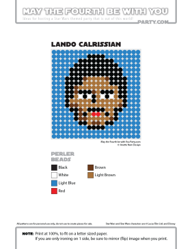 Lando Calrissian Perler Pattern /// We add new patterns to our blog every week! Click the URL and follow us to make sure you don't miss any! /// Star Wars perler, hama bead, cross-stitch, knitting, Lego, pixel pattern /// Note: Patterns are ©, and your work must include © if posted, and can not be sold. See blog for complete ©. #pixel #pixelart #perler #perlerbeads #hama #hamabeads #starwars #crossstitch #lego #knitting #mosaic #lando #landocalrissian maythefourthbewithyoupartyblog.com