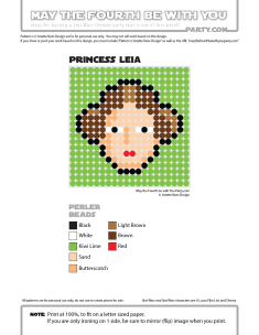 Princess Leia Perler Pattern /// We add new patterns to our blog every week! Click the URL and follow us to make sure you don't miss any! /// Star Wars perler, hama bead, cross-stitch, knitting, Lego, pixel pattern /// Note: Patterns are ©, and your work must include © if posted, and can not be sold. See blog for complete ©. #pixel #pixelart #perler #perlerbeads #hama #hamabeads #starwars #crossstitch #lego #knitting #mosaic #princessleia #Leia maythefourthbewithyoupartyblog.com