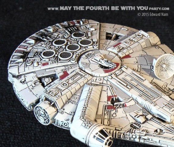 Millennium Falcon. Star Wars X-Wing Miniatures Game /// We add new Star Wars fun on our blog every week! /// #starwars #xwing #theforceawakens #xwingminiaturesgame #boardgames #review #millenniumfalcon /// maythefourthbewithyoupartyblog.com