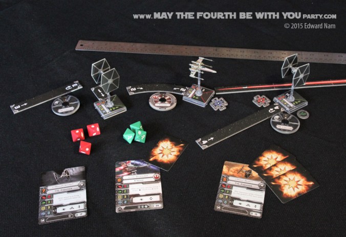 Star Wars X-Wing Miniatures Game /// We add new Star Wars fun on our blog every week! /// #starwars #theforceawakens #xwingminiaturesgame #boardgames #review #xwing #tiefigther /// maythefourthbewithyoupartyblog.com