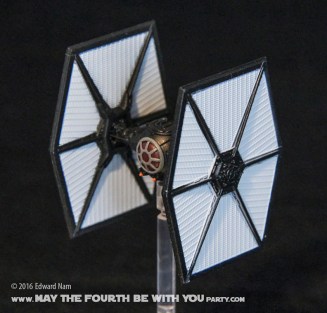 Star Wars X-Wing Miniatures Game: The Force Awakens TIE Fighter /// We add new Star Wars fun on our blog every week! /// #starwars #theforceawakens #xwingminiaturesgame #boardgames #review #tiefighter /// maythefourthbewithyoupartyblog.com