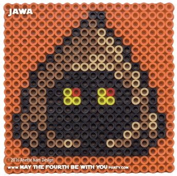 Jawa Perler Pattern./ We add new patterns to our blog every week! Click to follow us, to make sure you don't miss any! / Star Wars perler, hama bead, cross-stitch, knitting, Lego, pixel pattern / Note: Patterns are ©, and your work must include © if posted, & can not be sold. See blog for complete ©. #pixel #pixelart #perler #perlerbeads #hama #hamabeads #starwars #crossstitch #lego #knitting #mosaic #diy #jawa maythefourthbewithyoupartyblog.com