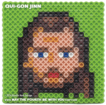Qui-Gon Jinn Perler Pattern / We add new patterns to our blog every week! Follow us to make sure you don't miss any! / Star Wars perler, hama bead, cross-stitch, knitting, Lego, pixel pattern / Patterns are ©, and your work must include © if posted, and can not be sold. See blog for complete © #pixel #pixelart #perler #perlerbeads #hama #hamabeads #starwars #crossstitch #lego #knitting #mosaic #fusebeads #thephantommenance #quigon #quigonjinn #jedi maythefourthbewithyoupartyblog.com