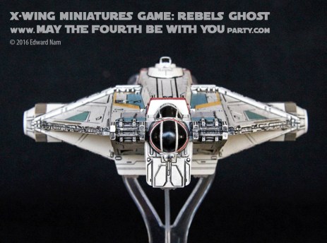 Star Wars X-Wing Miniatures Game: Rebels Ghost and Phantom /// We add new Star Wars fun on our blog every week! /// #starwars #theforceawakens #xwingminiaturesgame #boardgames #review #xwing #rebels #starwarsrebels #miniature #ghost #phantom #hera /// maythefourthbewithyoupartyblog.com