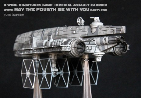 Star Wars X-Wing Miniatures Game: Rebels Imperial Assault Carrier Gozanti Class Cruiser with TIE Fighters/// We add new Star Wars fun on our blog every week! /// #starwars #theforceawakens #xwingminiaturesgame #boardgames #review #xwing #rebels #starwarsrebels #miniature #imperialassaultcarrier #gozanticlasscruiser #tiefighters #tie /// maythefourthbewithyoupartyblog.com