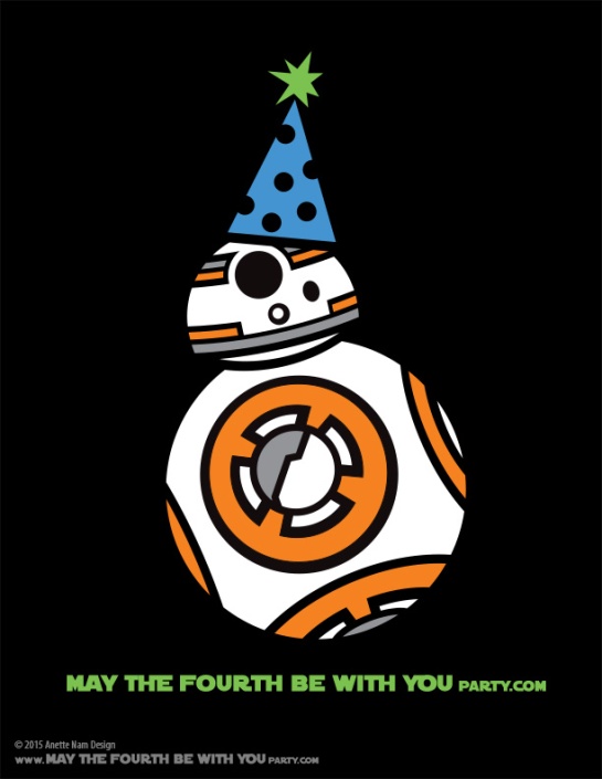 DIY BB-8 May the Fourth be with You Party Star Wars Day T-shirt/Stencil Pattern. This and many other patterns can be downloaded FREE from our blog. / Note: Patterns are ©, and your work must include © if posted, and can not be sold. See blog for complete ©/ #bb8 #starwars #tshirt #starwarsparty #theforceawakens #maythefourthbewithyou #maythe4th #maythefourth #starwarscostume #pattern #maythe4thbewithyou #stencil #silkscreen #silhouettecameo maythefourthbewithyoupartyblog.com