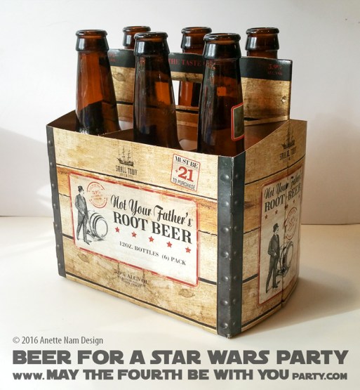 Star Wars Food: Rebel Beer /// Check out our blog for lots of Star Wars Party food recipes and downloadable labels! Great for a Birthday Party or a May the Fourth be with you Party. /// #starwars #starwarsparty #theforceawakens #rogueone #rebels #rebel #maythefourthbewithyou #starwarsbirthday #starwarsfood #beer #rebelIPA #spacerock #notyourfathersrootbeer #samueladams #chewbacca #wookiee #chewie #millenniumfalcon // maythefourthbewithyoupartyblog.com