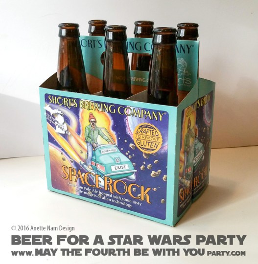 Star Wars Food: Rebel Beer /// Check out our blog for lots of Star Wars Party food recipes and downloadable labels! Great for a Birthday Party or a May the Fourth be with you Party. /// #starwars #starwarsparty #theforceawakens #rogueone #rebels #rebel #maythefourthbewithyou #starwarsbirthday #starwarsfood #beer #rebelIPA #spacerock #notyourfathersrootbeer #samueladams #chewbacca #wookiee #chewie #millenniumfalcon // maythefourthbewithyoupartyblog.com