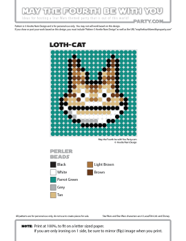 Loth Cat Perler Pattern / We add new patterns to our blog every week! Click URL and follow us to make sure you don't miss any! / Star Wars perler, hama bead, cross-stitch, knitting, Lego, pixel pattern / Note: Patterns are ©, and your work must include © if posted, and can not be sold. See blog for complete ©. #pixel #pixelart #perler #perlerbeads #hama #hamabeads #artkal #fusebeads #starwars #crossstitch #lego #knitting #mosaic #lothcat #rebels maythefourthbewithyoupartyblog.com