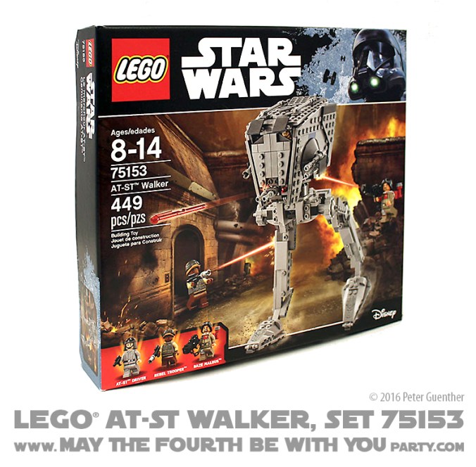 Star Wars Rogue One LEGO AT-ST Walker, Set 75153 /// We add new Star Wars fun on our blog every week! /// #starwars #rogueone #lego #minifig #atst #atstwalker #review #starwarslego /// maythefourthbewithyoupartyblog.com
