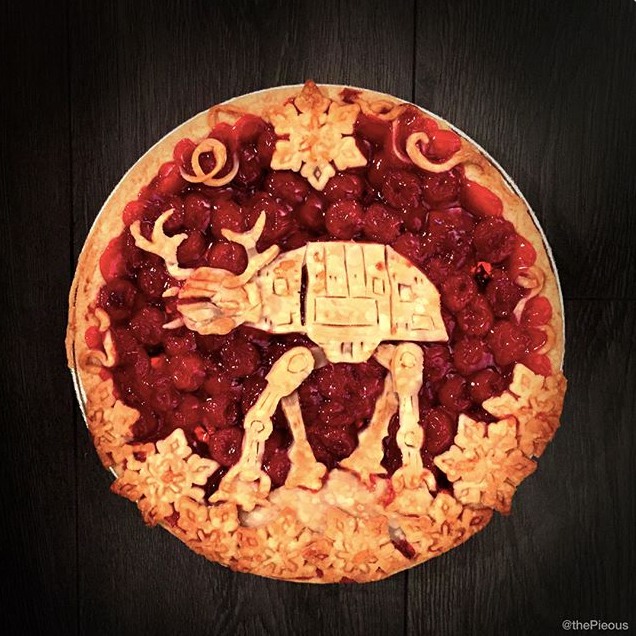 Star Wars Food: AT-AT Pie // Check out our blog for lots of Star Wars Party food recipes and downloadable labels! Great for a Birthday Party or a May the Fourth be with you Party. // #christmas #starwars #star #wars #starwarsparty #theforceawakens #maythefourthbewithyou #starwarsbirthday #starwarsfood #recipe #pie #atat // maythefourthbewithyoupartyblog.com